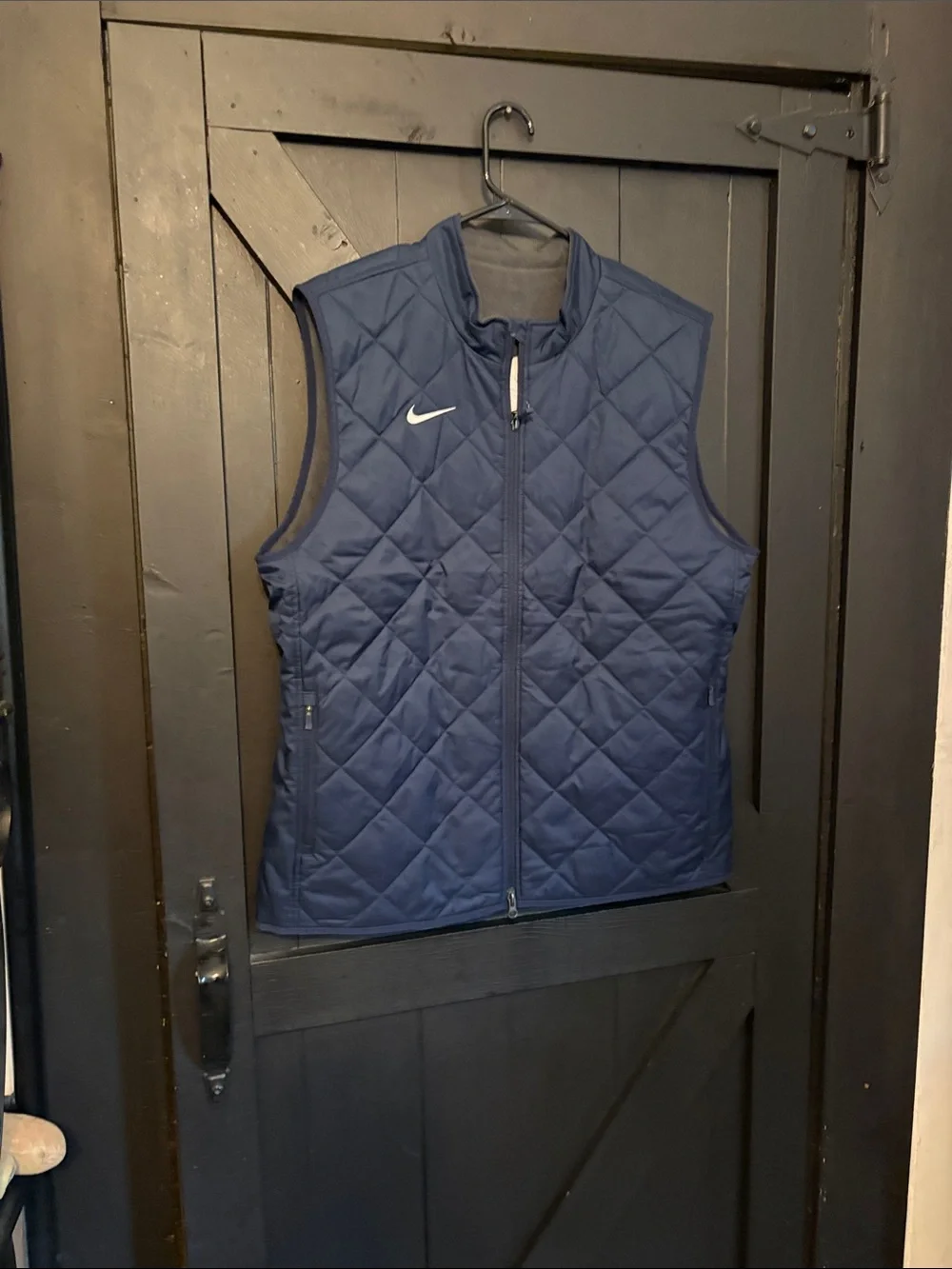 Nike Reversible Men’s Dark Blue and Gray Quilted Puffer Vest
